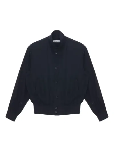 Our Legacy Buttoned Mock Bomber Jacket In Black