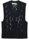 Our Legacy Black Wool V-neck Pullover In 黑色
