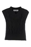 Our Legacy Ragged Vest In Black Fisherman Wool