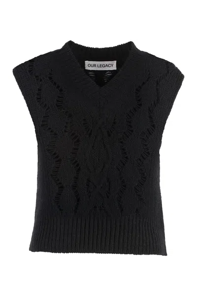 OUR LEGACY CABLE MICHIGAN WOOL VEST