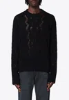 Our Legacy Cable Sonar Wool Sweater In Black