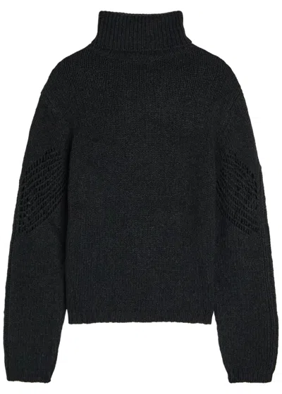 Our Legacy Cage-knit Merino Wool Jumper In Black
