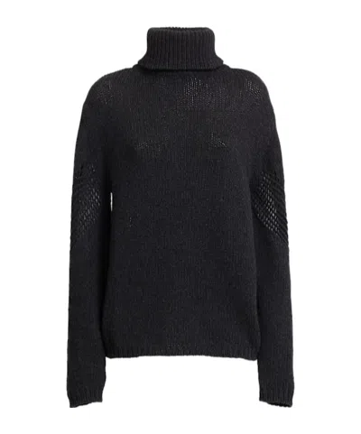 Our Legacy Cage Knit Rollneck Sweater In Black