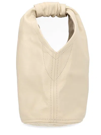 Our Legacy Calf Leather Shoulder Bag In Beige