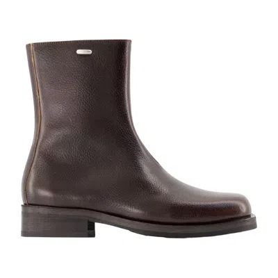 Our Legacy Calf Leather Camion Boots In Brown