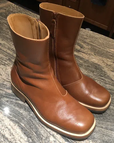 Pre-owned Our Legacy Camion Boot Cognac Brown Leather