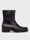 Our Legacy Ankle Boots With Smooth Leather Finish And Side Zipper In Black