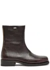 Our Legacy Chocolate Leather Camion Ankle Boots In Brown