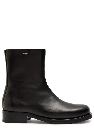 Our Legacy Camion Leather Ankle Boots In Black