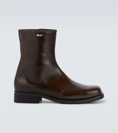 OUR LEGACY CAMION LEATHER ANKLE BOOTS