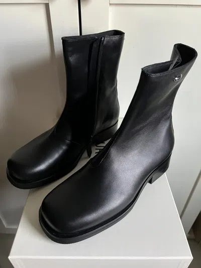 Pre-owned Our Legacy Camion Leather Boots In Black
