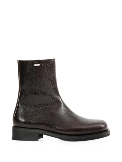 Our Legacy Camion Leather Boots In Brown
