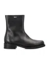Our Legacy Camion Leather Boots With Zip In Black