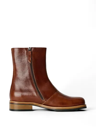 Our Legacy Camion Leather Chelsea Boots In Brown