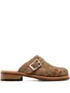 Our Legacy Khaki Camion Mules In Brown