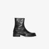 Our Legacy Ankle Boots With Smooth Leather Finish And Side Zipper In Black