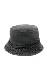 Our Legacy Black Canvas Bucket Hat In Black
