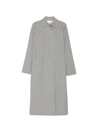 Our Legacy Capital Single-breasted Checked Coat In Gray