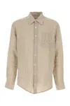 Our Legacy Textured Fabric Long Sleeves Chest Pocket Shirt In Nude