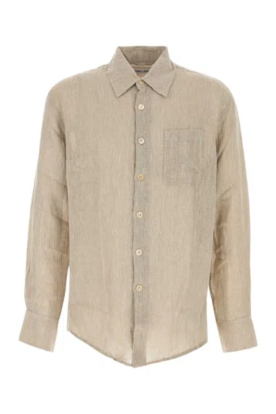 OUR LEGACY CAPPUCCINO LINEN BLEND SHIRT