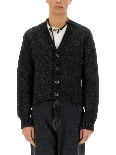 Our Legacy Long-sleeved Jumper Cardigan In Black