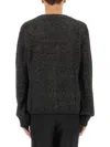Our Legacy Textured V-neck Cardigan With Button-down Front In Black