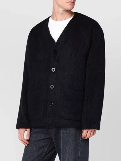 OUR LEGACY CARDIGAN FRONT POCKETS WOOL BLEND