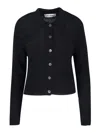 Our Legacy Cropped Top With Classic Collar And Button-down Front In Black