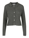 Our Legacy "mazzy" Crop Knit Cardigan Green In Green
