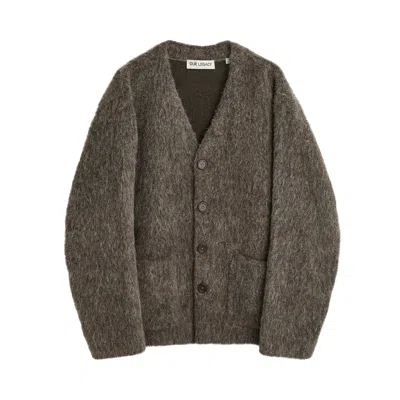 Pre-owned Our Legacy Cardigan 'mole Grey Hairy Wool' | Men's Size 50 In Gray