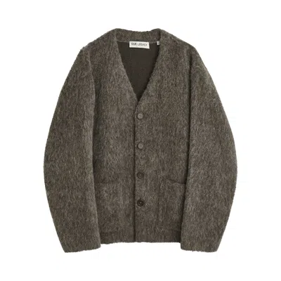 Pre-owned Our Legacy Cardigan 'mole Grey Mohair'