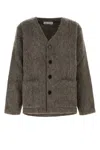 Our Legacy Wool Blend Oversized Cardigan Front Pockets In Brown