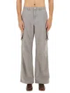 Our Legacy Relaxed Fit Cargo Pants With Wide Legs In Gray