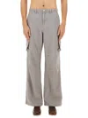 Our Legacy Relaxed Fit Cargo Pants With Wide Legs In Grey