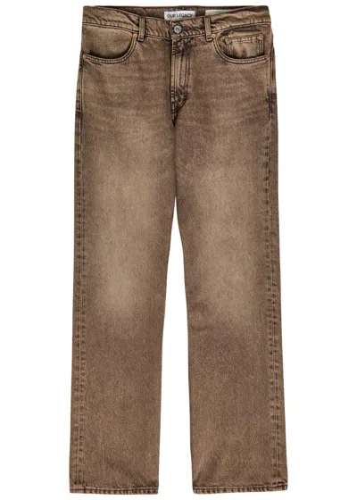 Our Legacy Carlson Cut Bootcut Jeans In Brown
