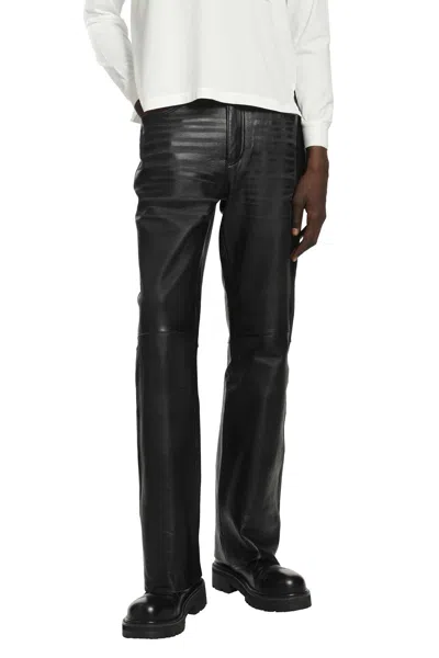 Our Legacy Carlson Straight-leg Leather Trousers In Black