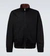 Our Legacy Mens Tasteful Black Casino High-neck Cotton-twill Jacket In Blue