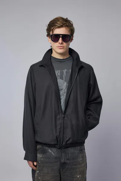 Our Legacy Casino Jacket | M2261csb | Still Black Calm Cupro Cotton