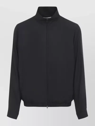 Our Legacy Casino Jacket High Collar Buttoned Cuffs Hem In Black