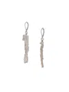 Our Legacy Stylish Dangling Earrings Textured Finish In White