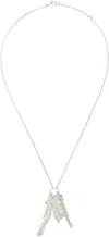Our Legacy Casted Knit Necklace In Silver