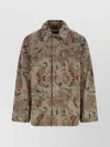 Our Legacy Floral Patterned Brown Jacket With Classic Collar In Brown