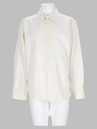 Our Legacy Ceremony Viscose Stripe Shirt In White