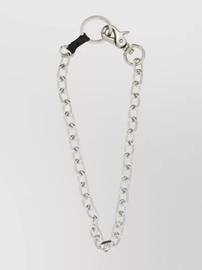 Our Legacy Chain Design Keychain Accessory In White