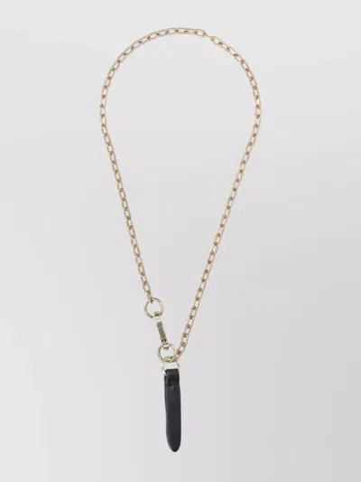 Our Legacy Chain Link Necklace Pendant Detail In Gold