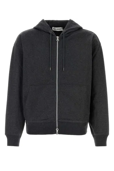 OUR LEGACY CHARCOAL STRETCH COTTON BLEND SWEATSHIRT