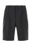 Our Legacy Charcoal Wool Borrowed Bermuda Shorts