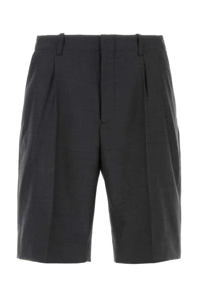 Our Legacy Charcoal Wool Borrowed Bermuda Shorts