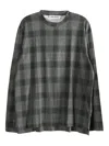 Our Legacy Box Longsleeve In Oakland Check Legacy Jersey In Gray