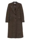 Our Legacy Check-pattern Single-breasted Coat In Brown